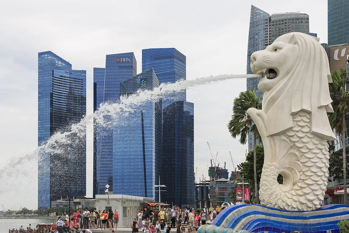 Merlion va Marina Bay